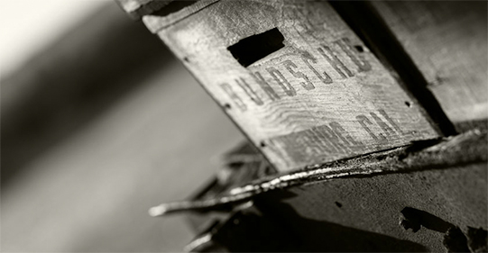 Close up shot of a wine crate