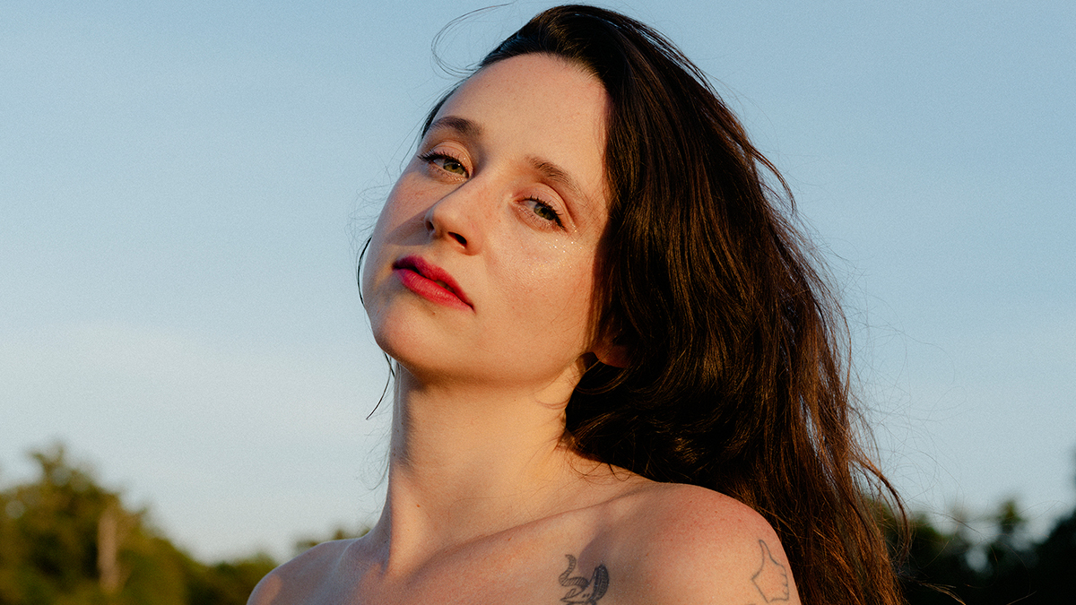 Profile of woman with red lipstick