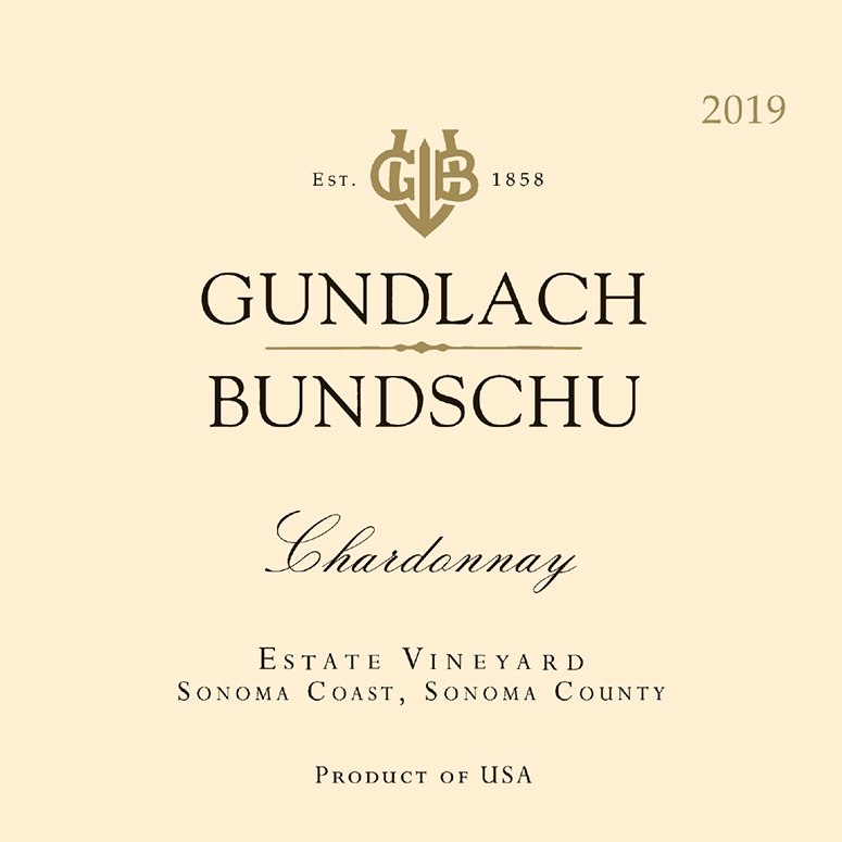 2019 Gundlach Bundschu chardonnay label