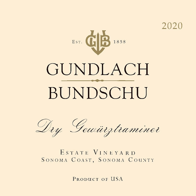 Gundlach Bundschu 2020 wine label