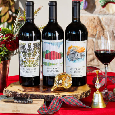 Vintage Reserve wine vertical with three wines