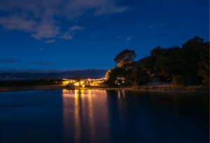 Wedding Reception across the pond at gundlach bundschu sonoma destination wedding